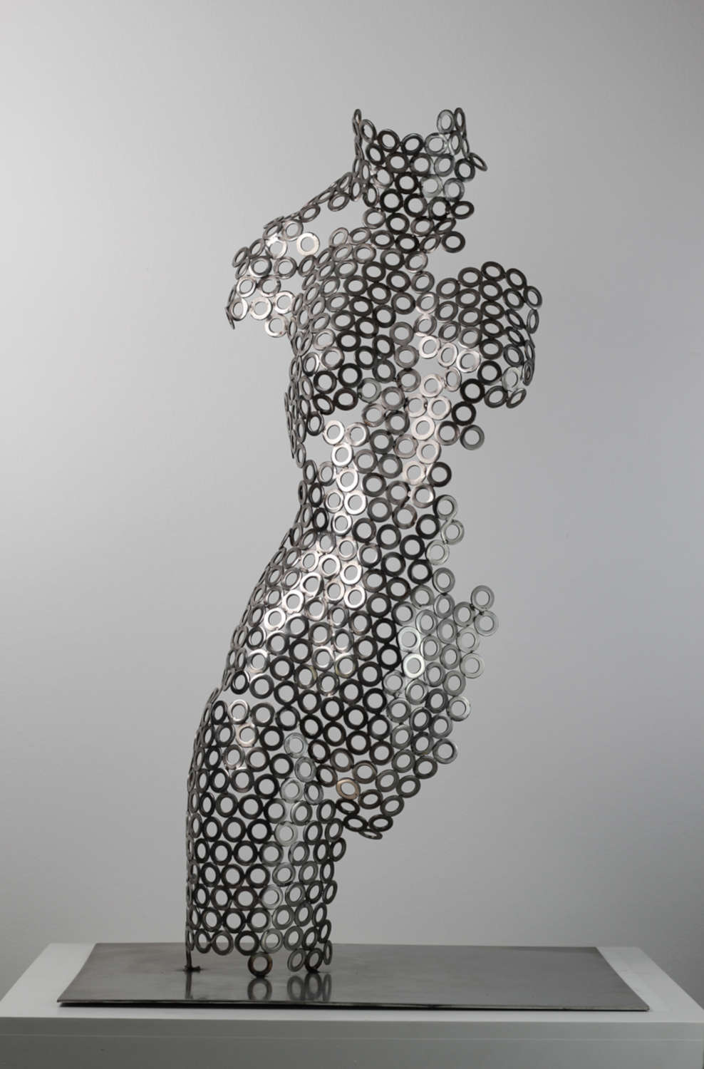 Contemporary Woman's Body Stainless Steel Sculpture By Vincent Barrau in Dubai