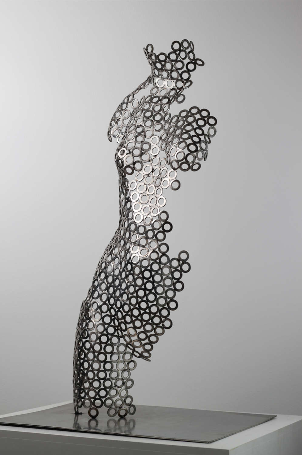 Contemporary Woman's Body Stainless Steel Sculpture By Vincent Barrau in Dubai