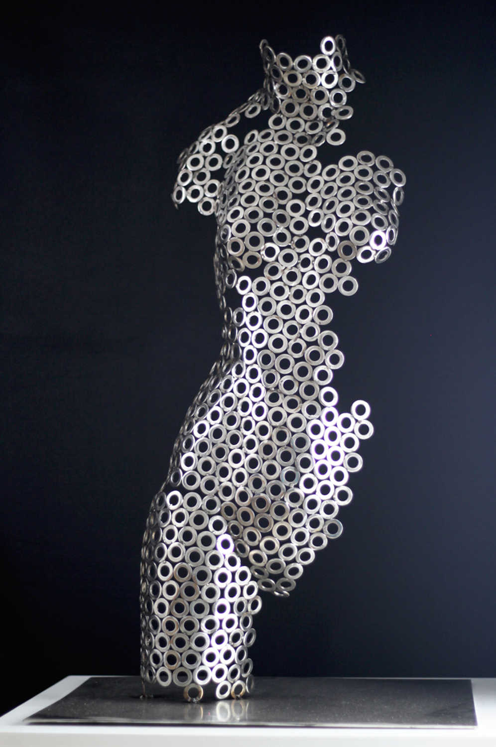 Contemporary Woman's Body Stainless Steel Sculpture By Vincent Barrau in Dubai