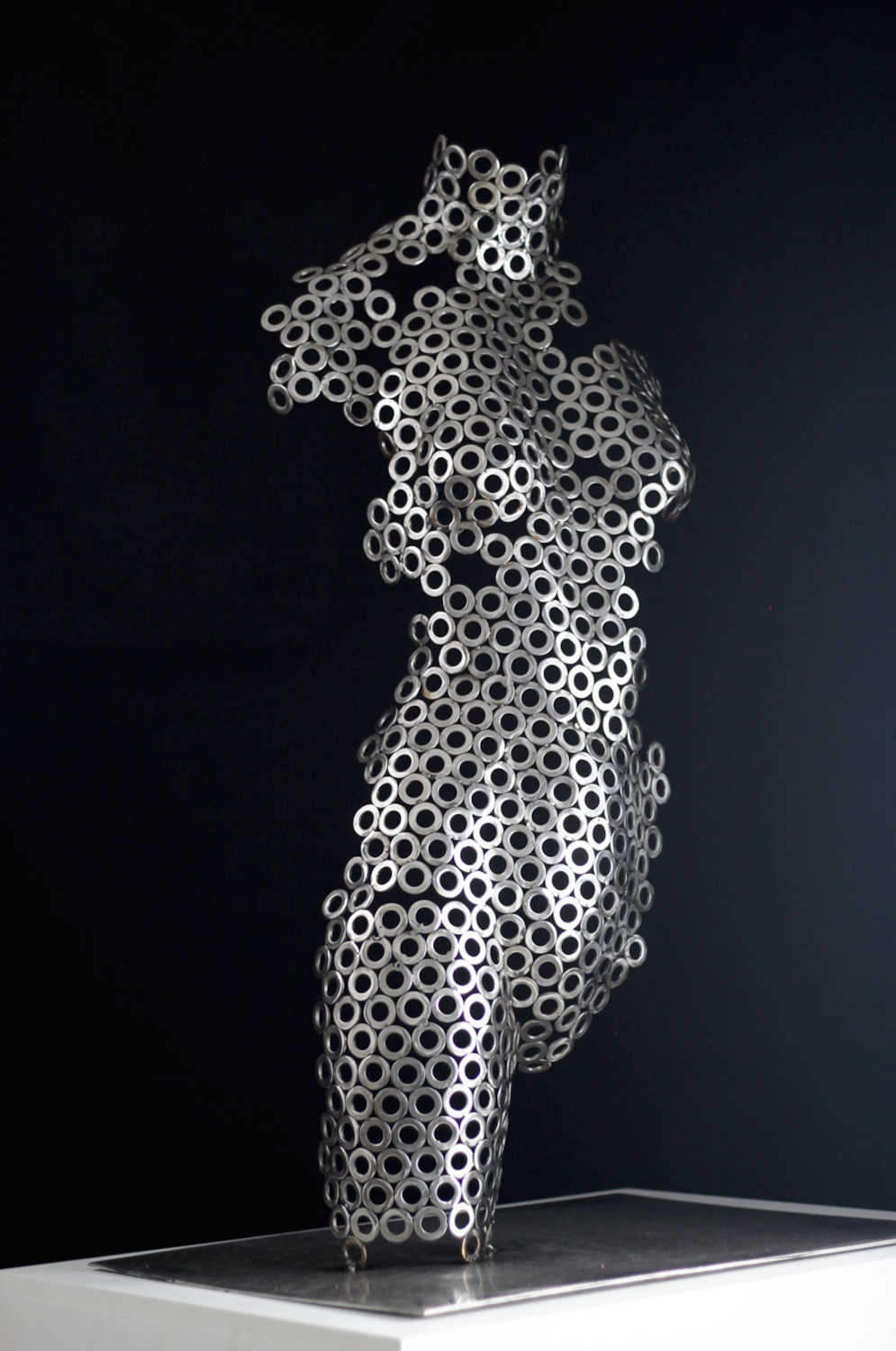Contemporary Woman's Body Stainless Steel Sculpture By Vincent Barrau in Dubai