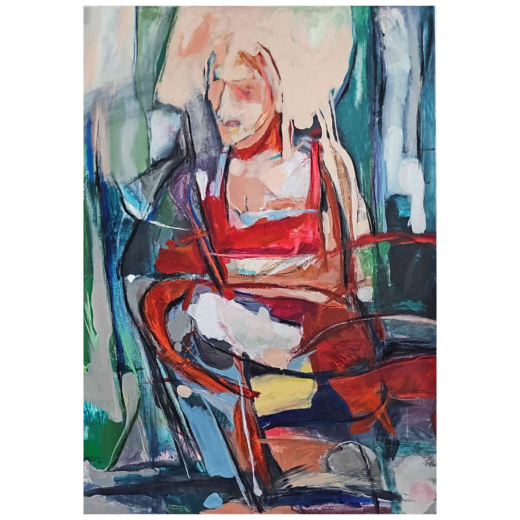 Contemporary Abstract Acrylic Painting By Elahm Ghorbanishad