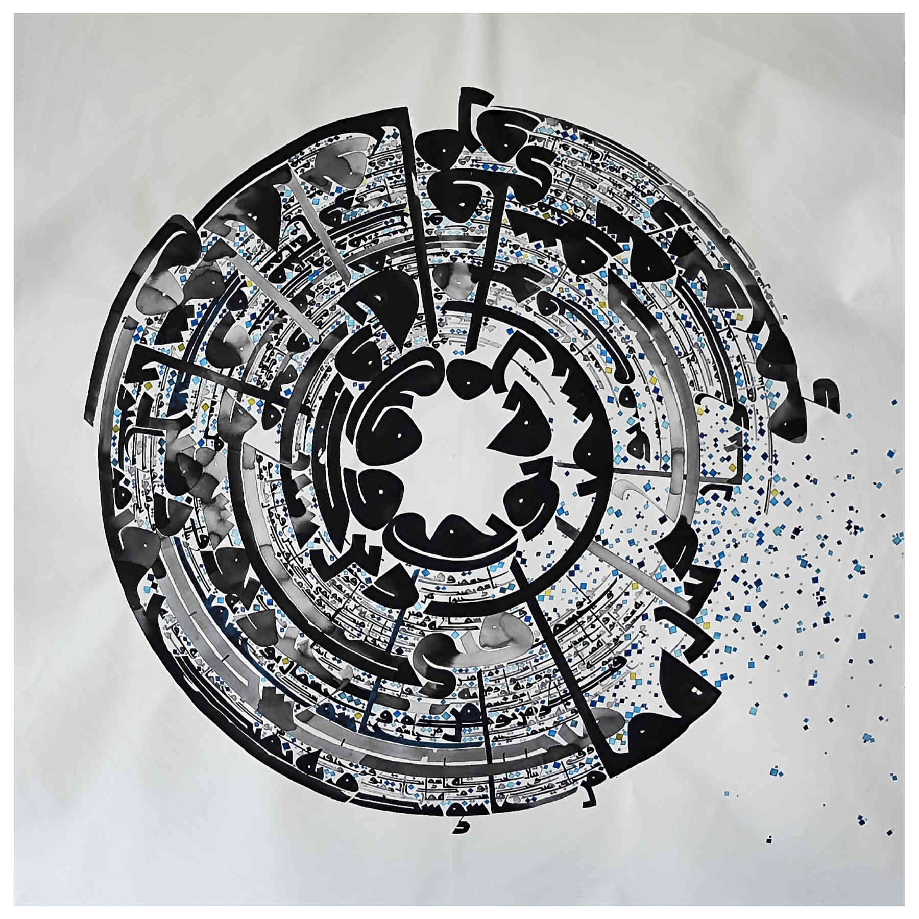 Acrylic Painting - Abstract Calligraphy Art By Somayeh Gholami