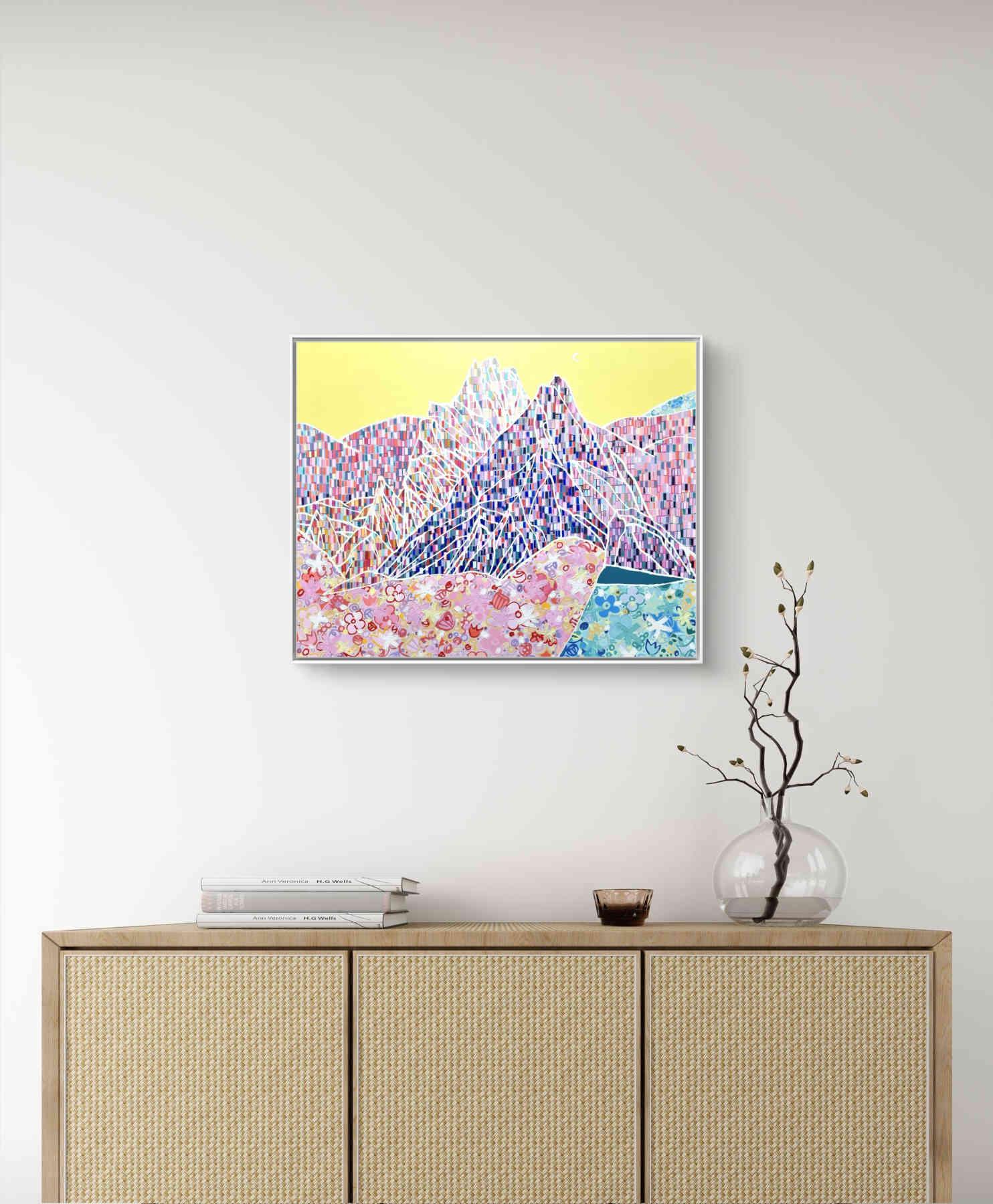Colorful Mountains Acrylic Painting By Hanji Park in Dubai