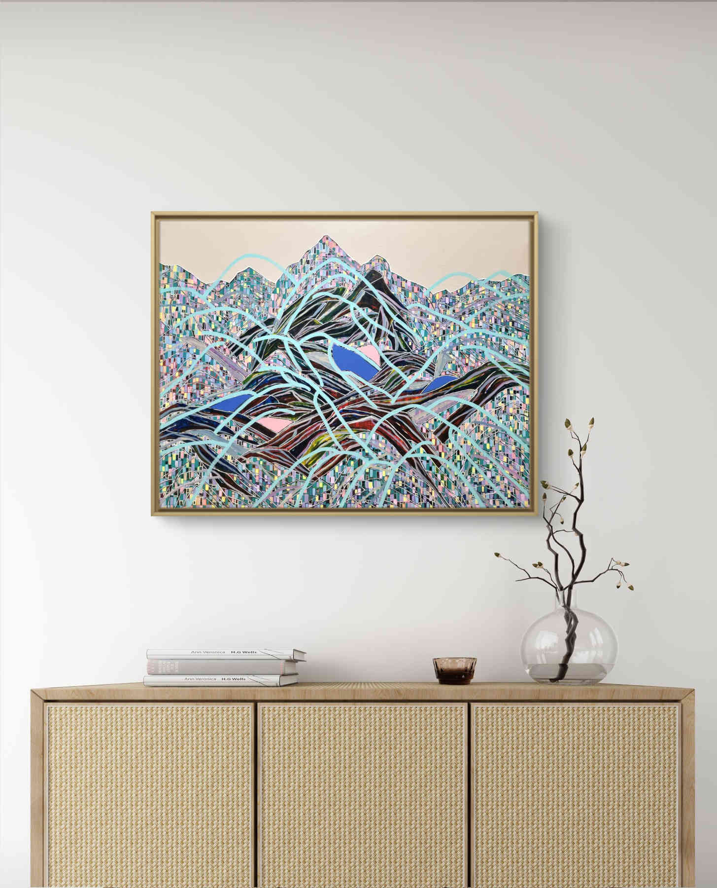Colorful Mountains Acrylic Painting By Hanji Park in Dubai