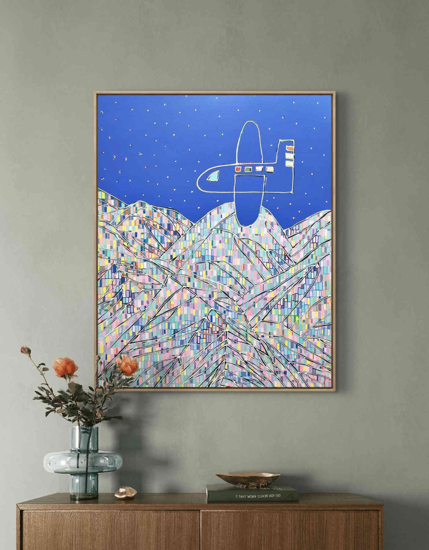 Colorful Mountains Acrylic Painting By Hanji Park in Dubai
