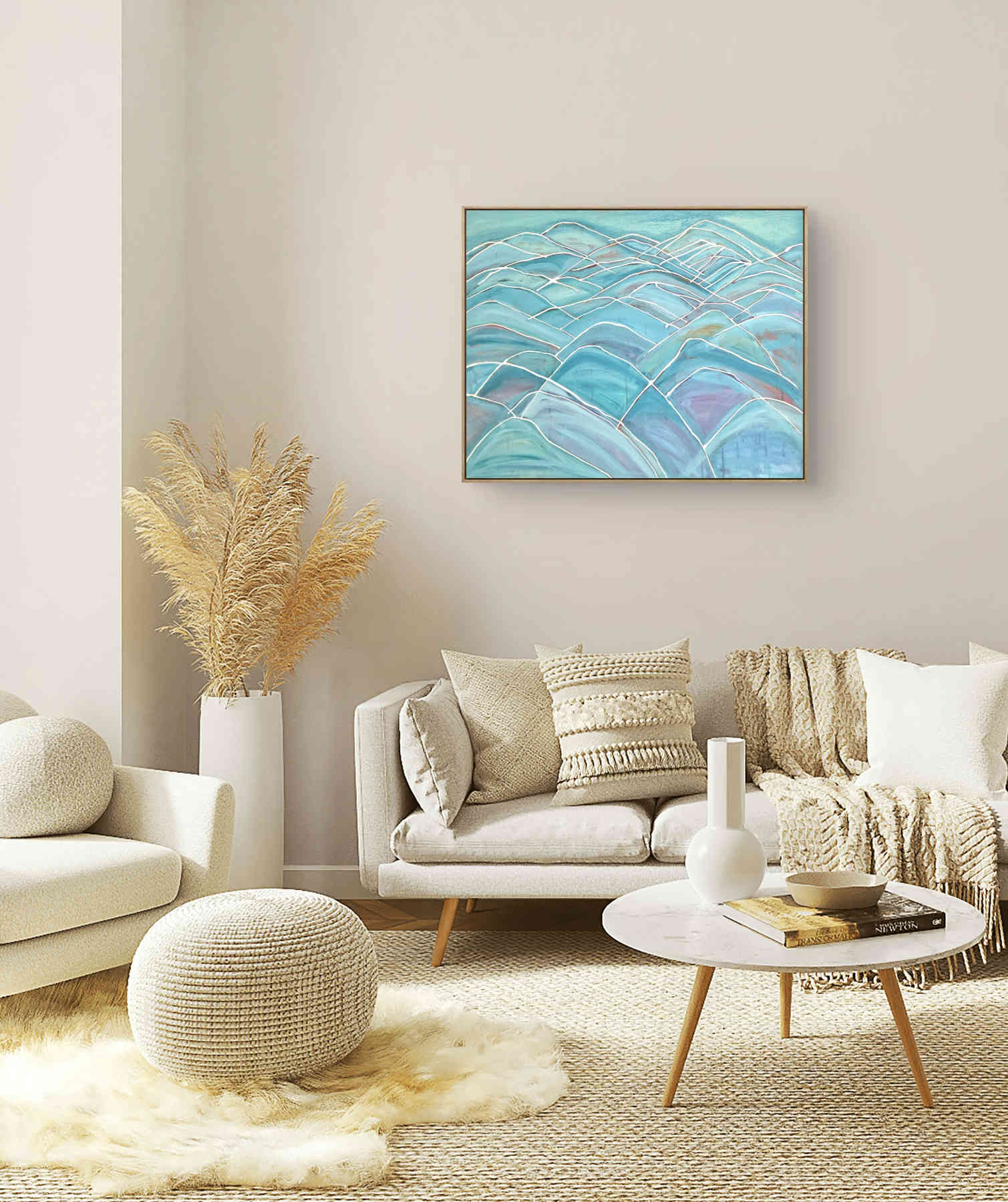 Colorful Mountains Acrylic Painting By Hanji Park in Dubai