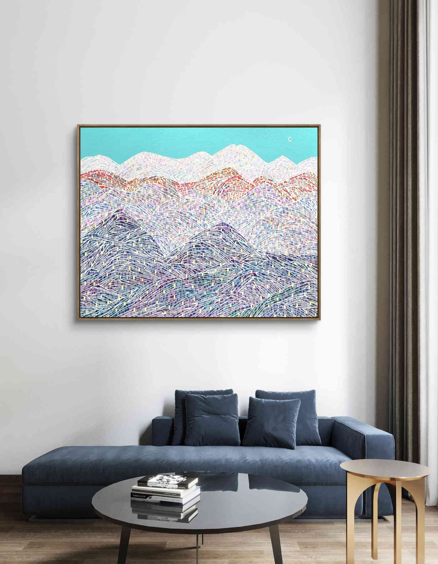 Colorful Mountains Acrylic Painting By Hanji Park in Dubai