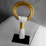 Macrame Tapestry Gold, Handmade Counter Top Macrame Art in Dubai