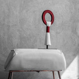 Macrame Tapestry Red, Handmade Counter Top Macrame Art in Dubai