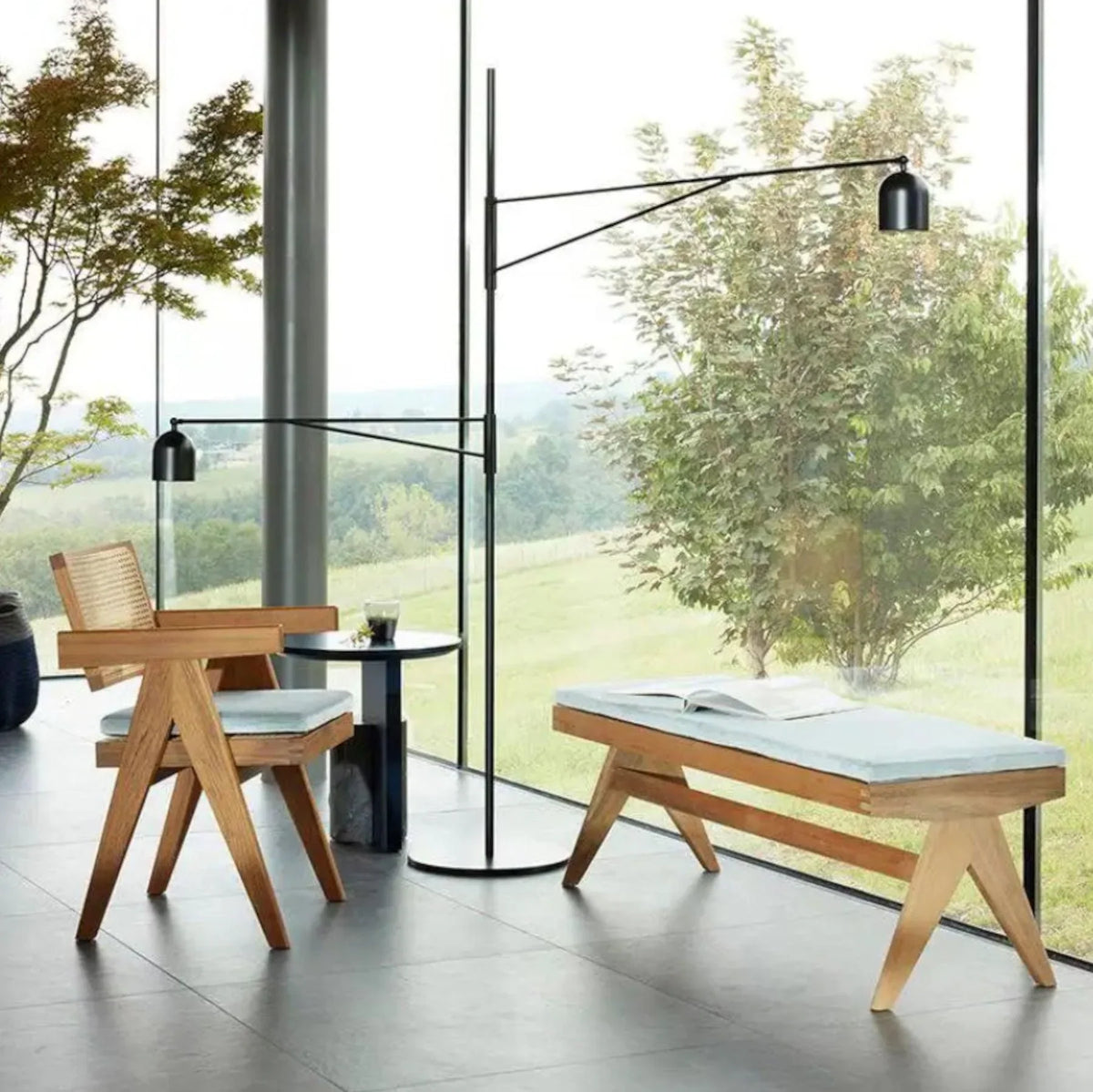 Amalfi Cane Chair Alder Brown - Pierre Jeanneret designer Office & Dining Chairs in Dubai