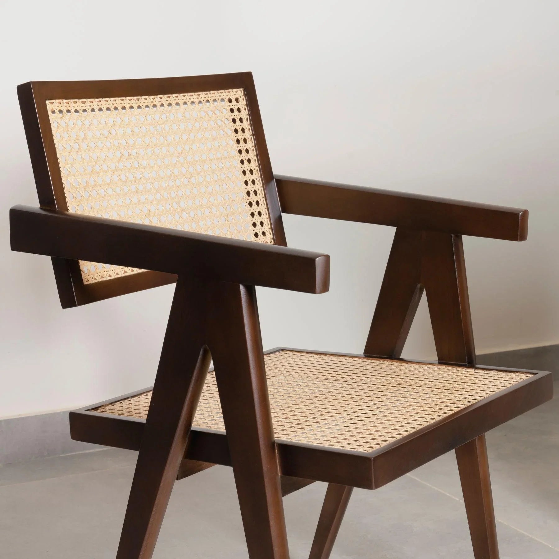 Dark Brown Amalfi Cane Chair - Designer Furniture & Decor in Dubai