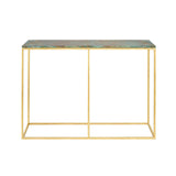 Antique Green Marble & Bronze Console Table