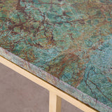 Antique Green Marble & Bronze Console Table