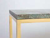Antique Green Marble & Bronze Console Table