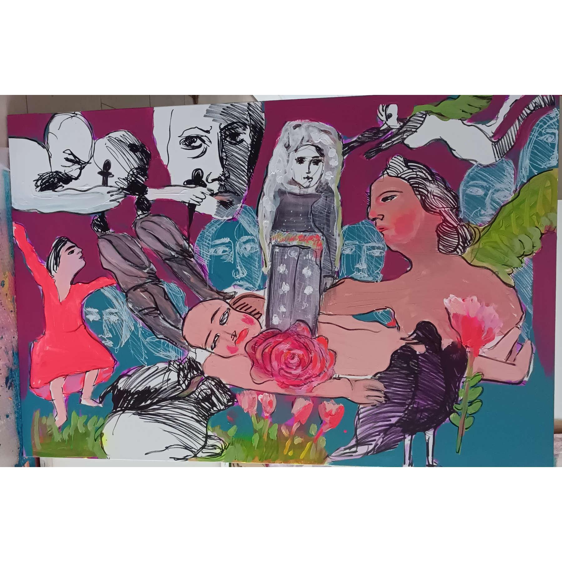 Mixed Media On Canvas - Contemporary Visual Arts By Shahram Karimi Dubai