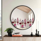 Angels & Demons Decorative Round 
Mirror - Wall Mounted Painted Mirror in Metal Frame in Dubai