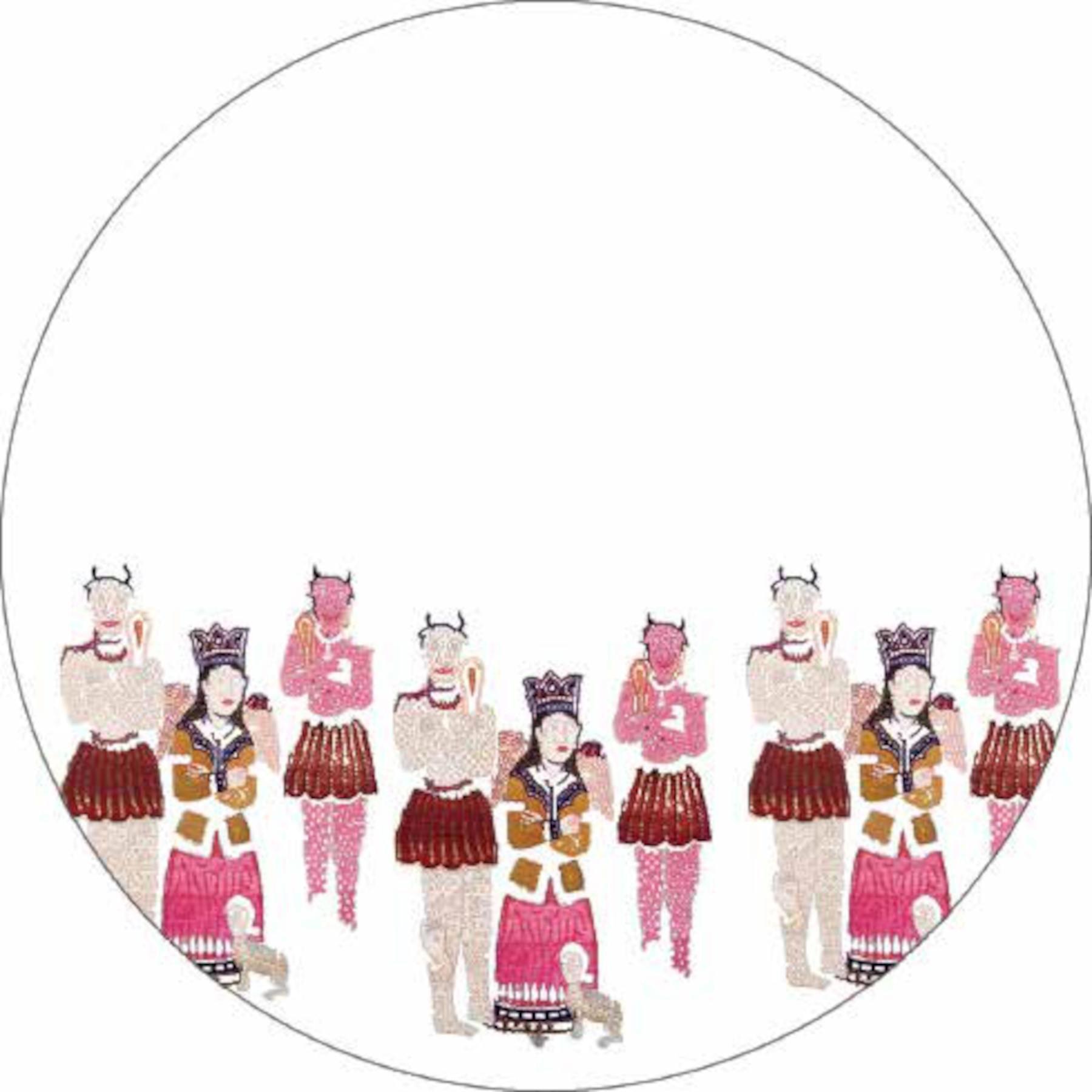Angels & Demons Decorative Round
Mirror - Wall Mounted Painted Mirror in Metal Frame in Dubai