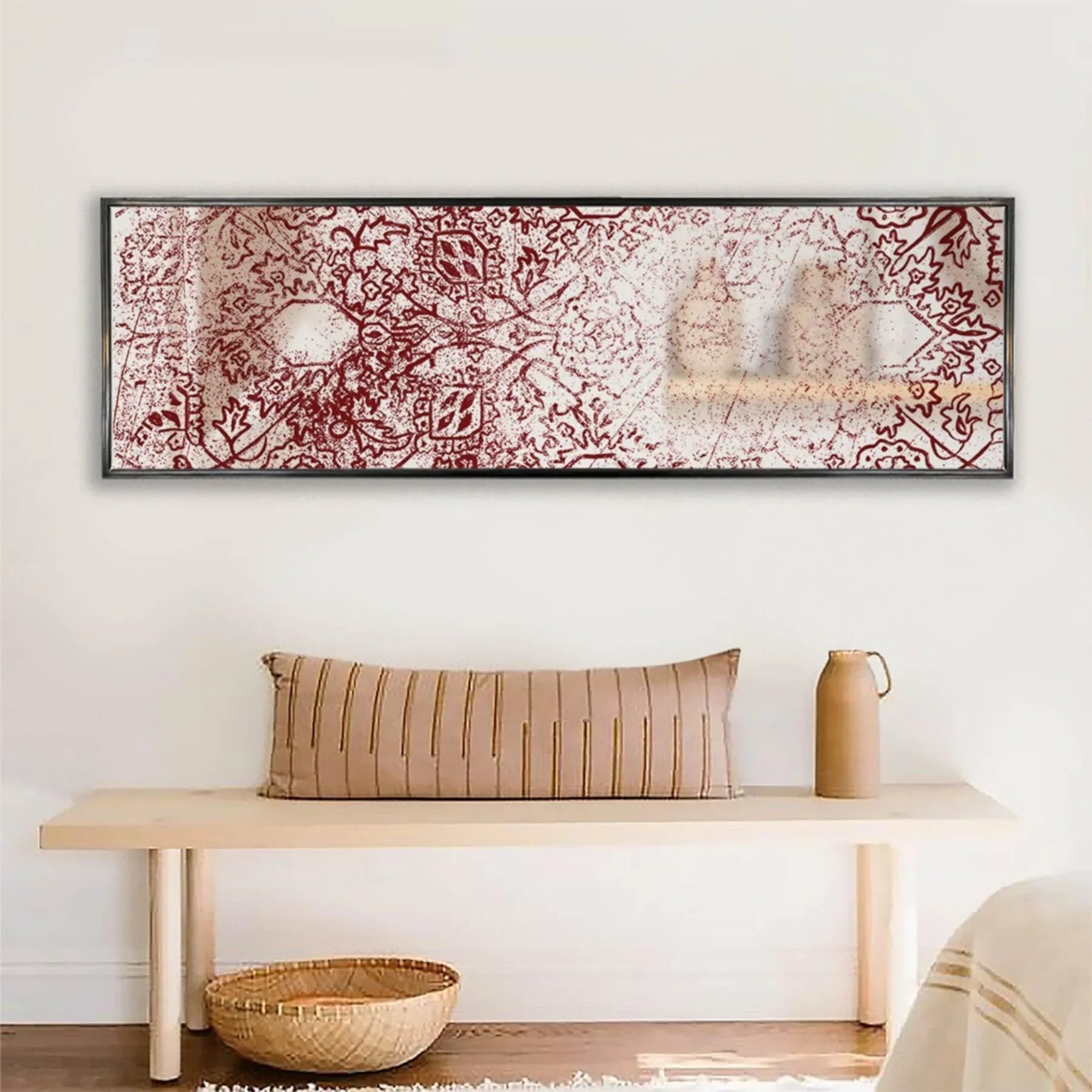 Aryana Decorative Wall Mirror - Wall Mounted Painted Mirror in Metal Frame in Dubai
