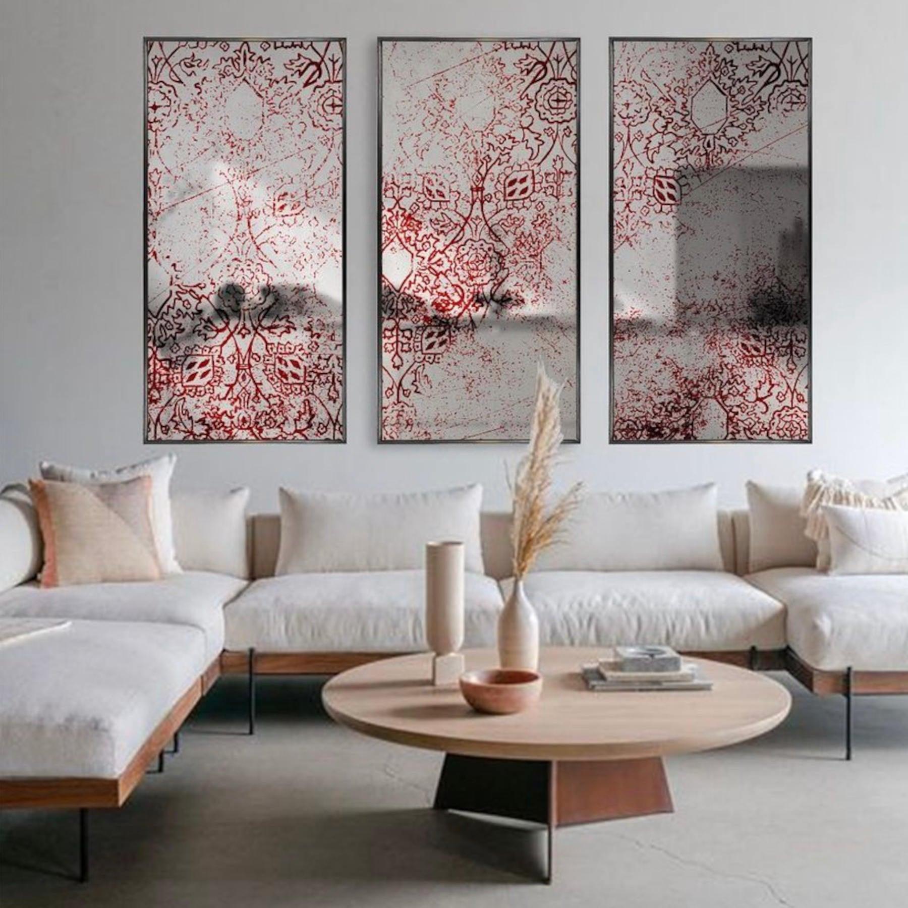 Aryana Decorative Wall Mirror - Wall Mounted Painted Mirror in Metal Frame in Dubai