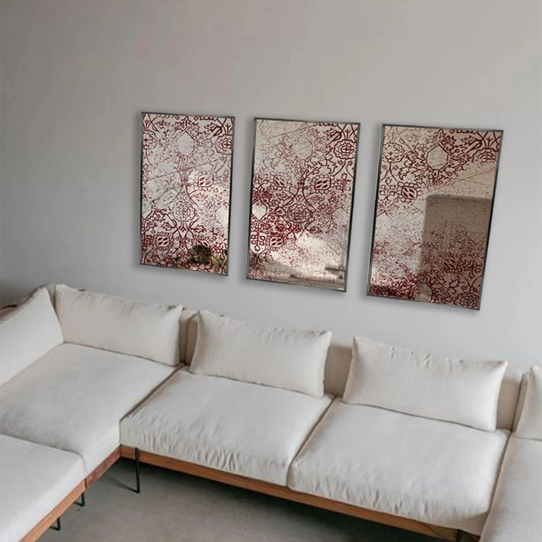 Aryana Decorative Wall Mirror - Wall Mounted Painted Mirror in Metal Frame in Dubai