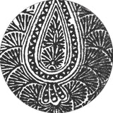 Cashmere Leaf Decorative Round Mirror - Wall Mounted Painted Mirrors in Metal Frame in Dubai