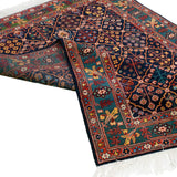 Baaghi Heriz Persian Carpet Wool 160x220 Dark Blue - Authentic Vintage Rugs & Kilims in Dubai, Silk & Wool