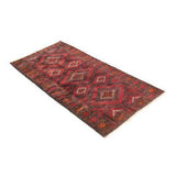 Black & Red Baluch Geometric Persian Carpet - Handmade Authentic Carpets & Kilims in Dubai