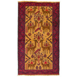 Baluch Nomadic Persian Carpet 107x186 - Authentic Handmade Rugs & Kilims Dubai