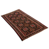 Black & Red Baluch Nomadic Persian Carpet - Handmade Authentic Carpets & Kilims in Dubai