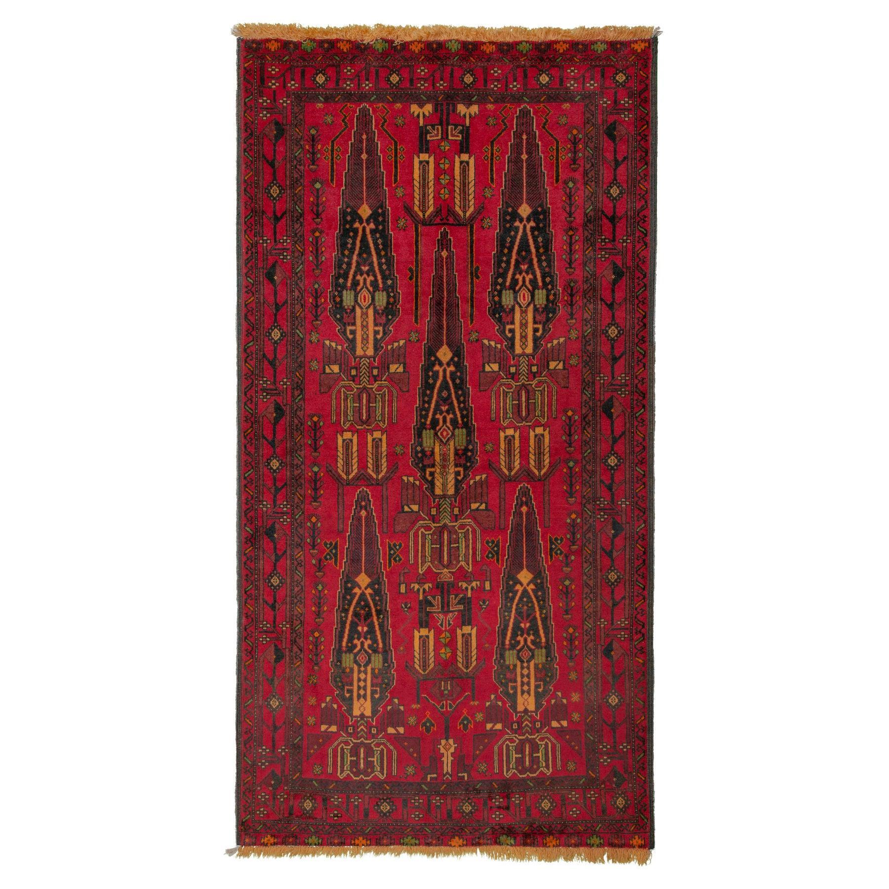 Red Baluch Nomadic Persian Carpet - Handmade Authentic Carpets & Kilims in Dubai