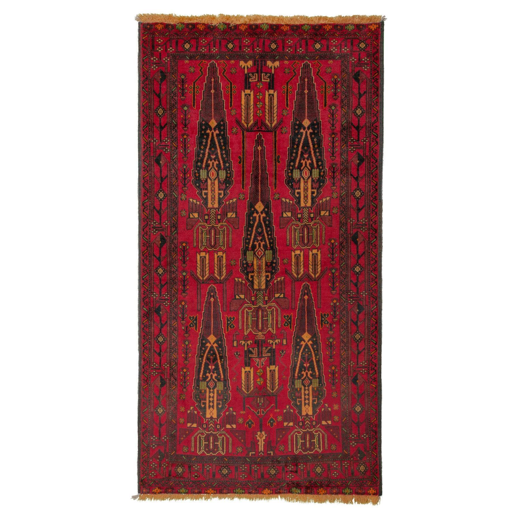 Red Baluch Nomadic Persian Carpet - Handmade Authentic Carpets & Kilims in Dubai