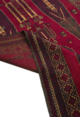 Red Baluch Nomadic Persian Carpet - Handmade Authentic Carpets & Kilims in Dubai