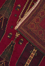 Red Baluch Nomadic Persian Carpet - Handmade Authentic Carpets & Kilims in Dubai