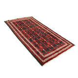 Black & Red Baluch Nomadic Persian Carpet - Handmade Authentic Carpets & Kilims in Dubai