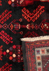 Black & Red Baluch Nomadic Persian Carpet - Handmade Authentic Carpets & Kilims in Dubai