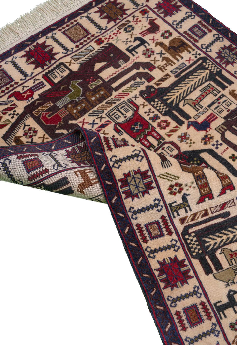 Baluch Persian Carpet Hushang Shah 91x145 - Nomad Rugs & Kilims in Dubai