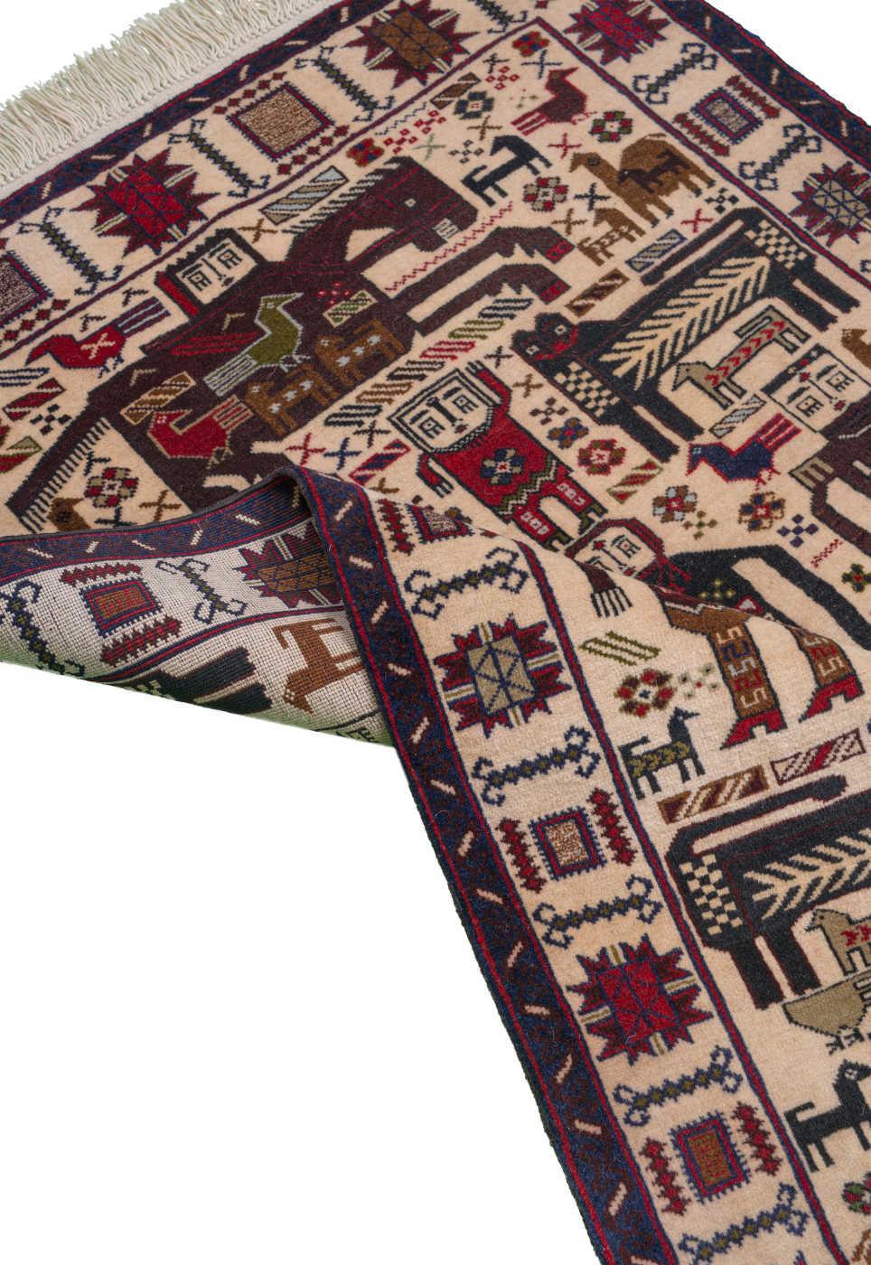 Baluch Persian Carpet Hushang Shah 91x145 - Nomad Rugs & Kilims in Dubai