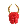How Do you Feel Today Mixed Media Sculpture - Red & Gold