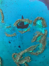 Beyond The Seas Mixed Media On Canvas Painting - Modern Decorative Wall Art By Farnaz Faridfar in Dubai