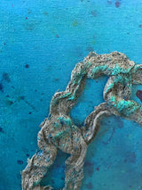 Beyond The Seas Mixed Media On Canvas Painting - Modern Decorative Wall Art By Farnaz Faridfar in Dubai