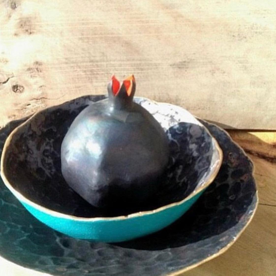 Black Pomegranate Decor - Metal Accessories, Tableware & Home Decor