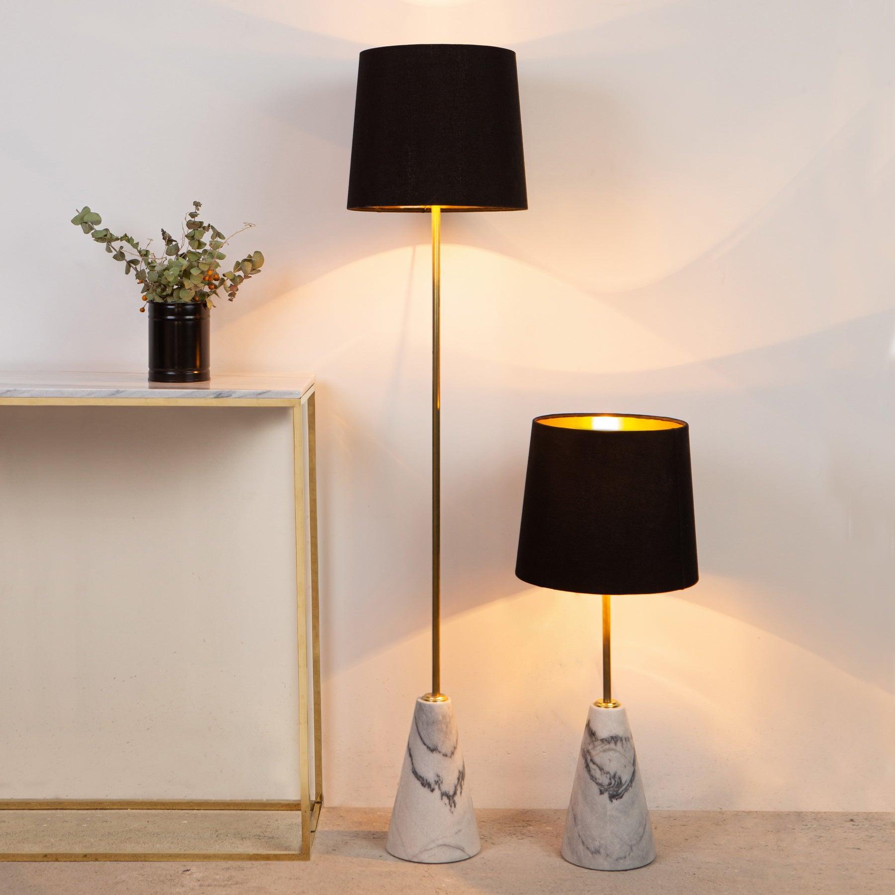 Volakas Marble Table Lamp - Modern Designer Furniture & Decor in Dubai