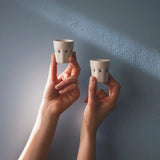 Black Foliage Ceramic Espresso Cup Set - Tabletop Accessories & Handmade Tableware Dubai