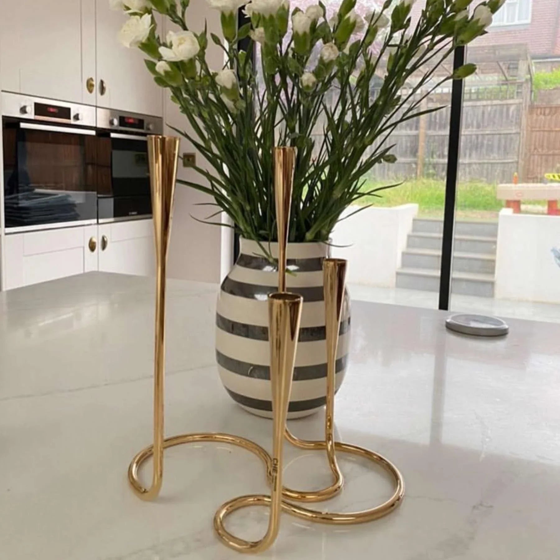 CHE Brass Candle Holder Gold Plated - Metal Home Decor & Accessories UAE
