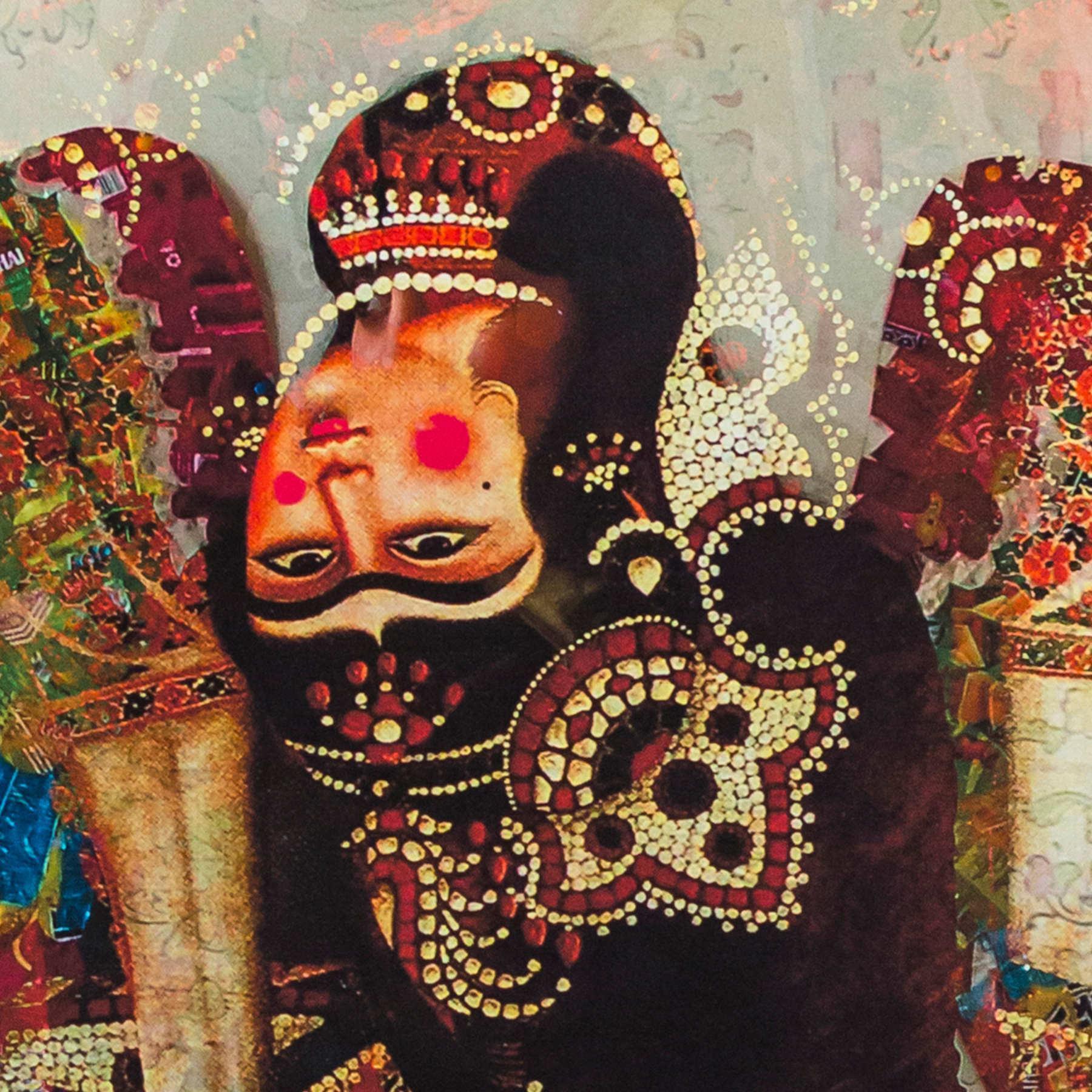 Cheeky Face Series Mixed Media On Canvas Hojat Amani