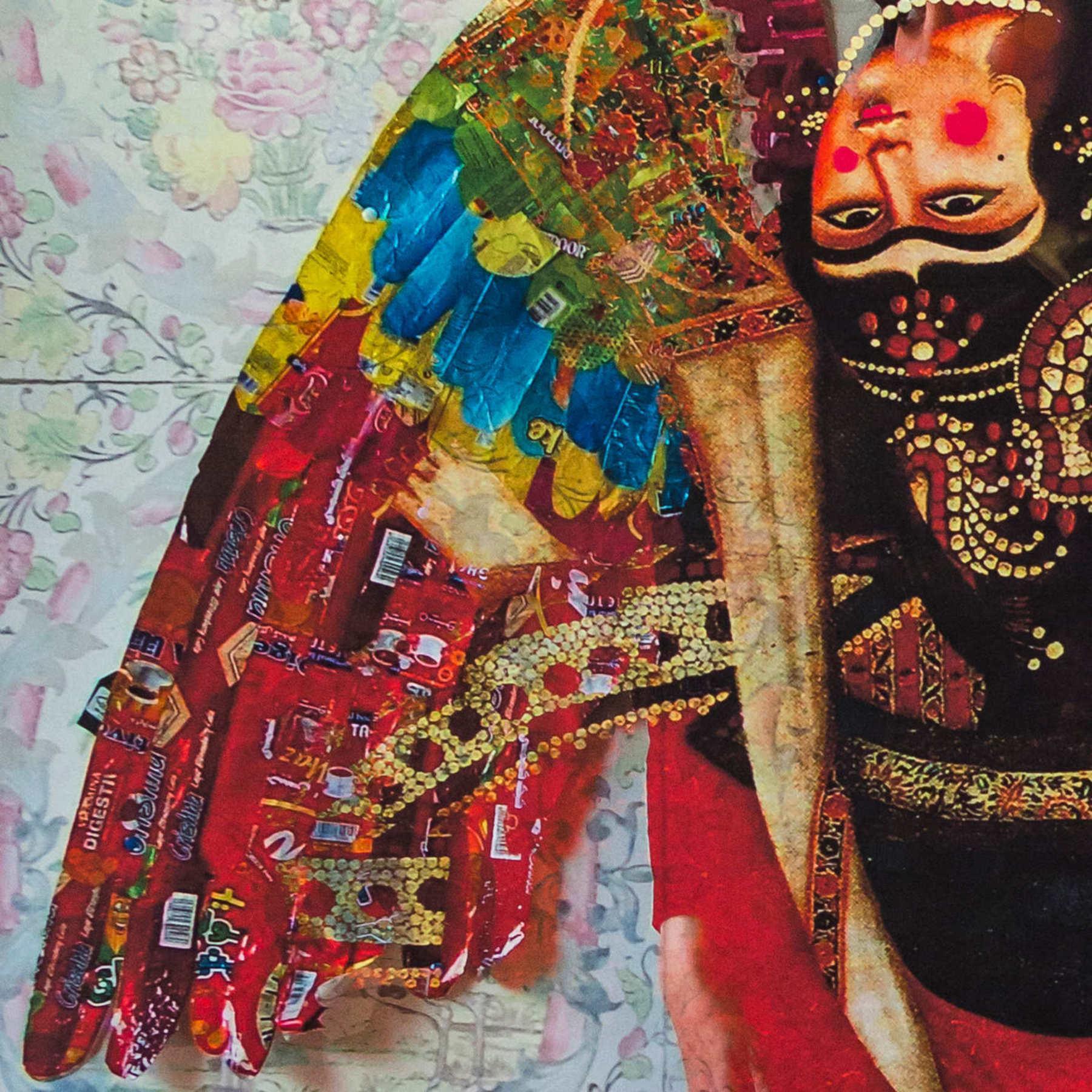 Cheeky Face Series Mixed Media On Canvas Hojat Amani