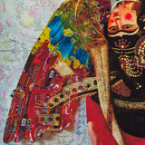 Cheeky Face Series Mixed Media On Canvas Hojat Amani