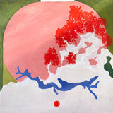 Cherry Tree Minimal Oil on Canvas Painting Dubai