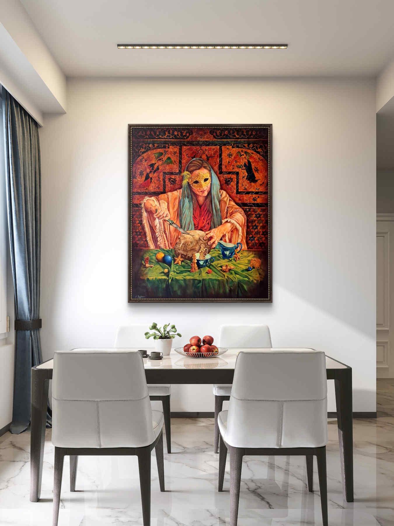 Contemporary Oil on canvas Painting By Alemeh Bagherian in Dubai
