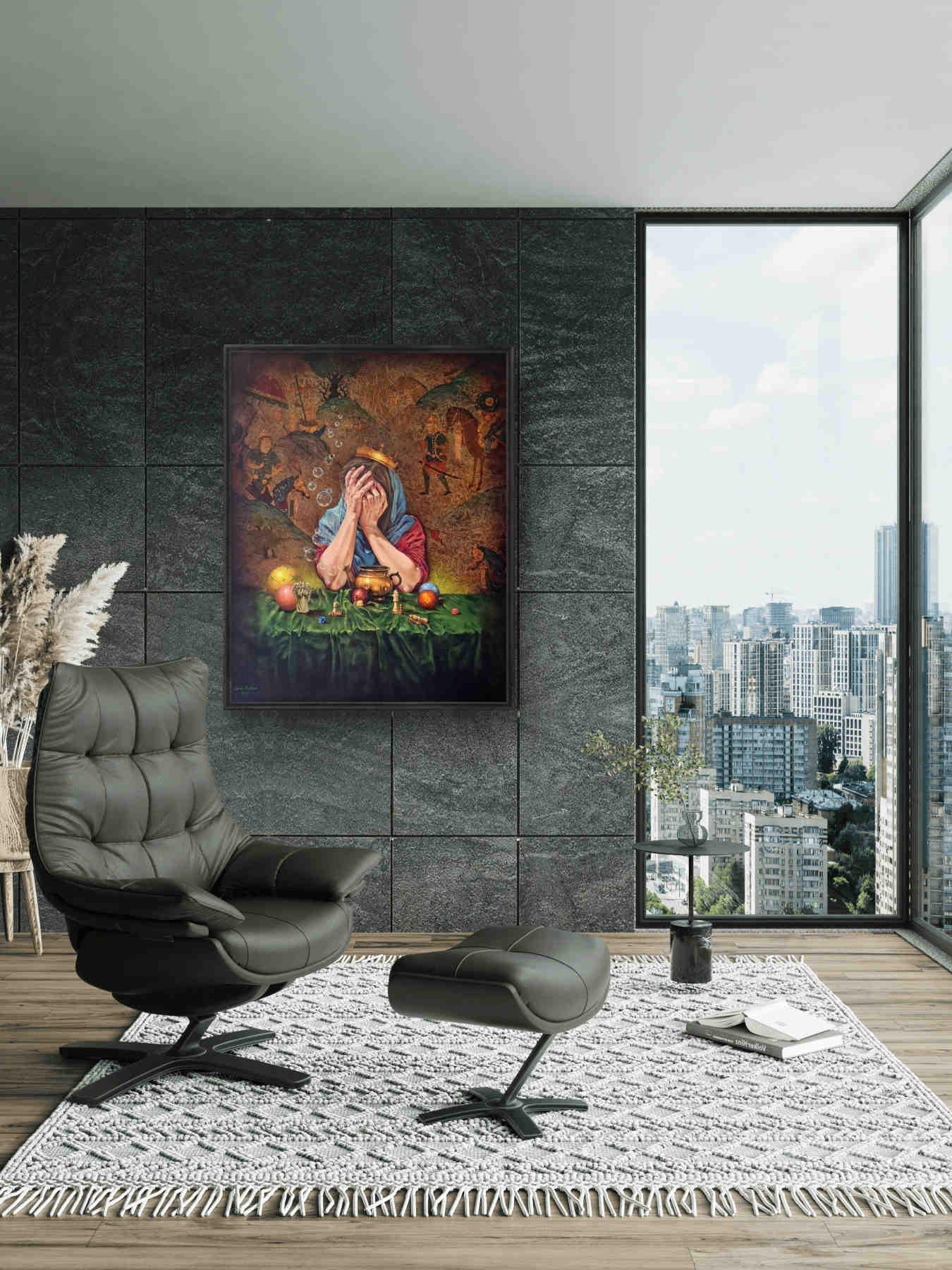 Contemporary Oil on canvas Painting By Alemeh Bagherian in Dubai